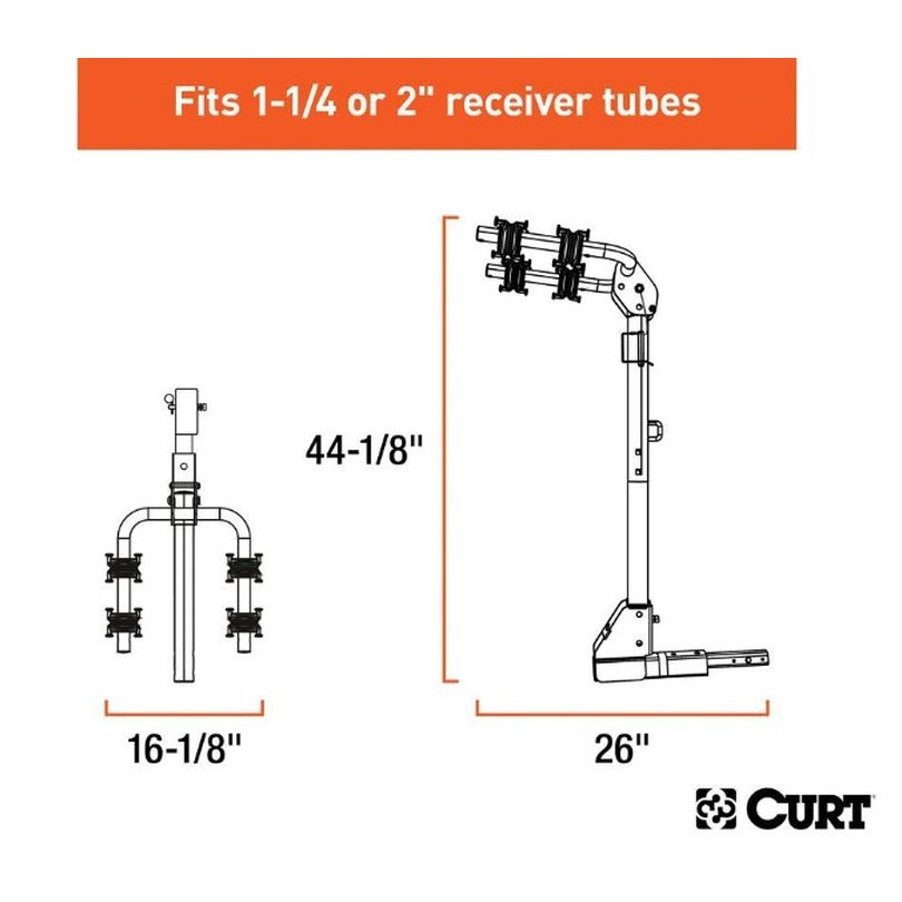 2-Bike rack extension arms